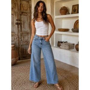 Kut from the Kloth Charlotte High Rise Wide Leg Blue Jeans Size 2